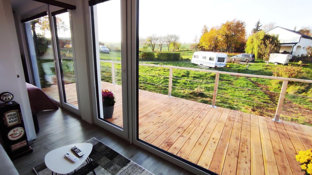 Ranch 66 - Moderni Tiny House Black Swallow Ve Stylu Route 66 Se Saunou A Bazenem Tršice 외부 사진